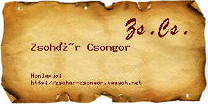 Zsohár Csongor névjegykártya